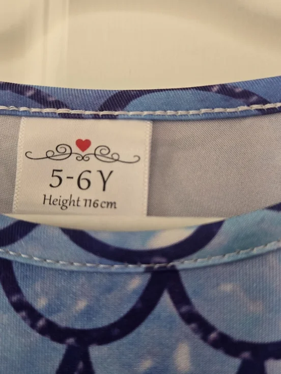 Mermaid Scales Layered Tulle Dress Size 5/6 - Picture 2 of 3